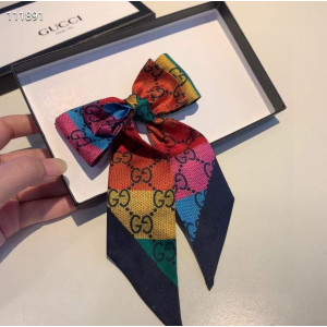 GUCCI 구찌 GG 멀티배색 실크 방도