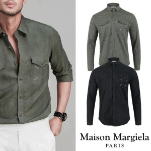 MAISON MARGIELA 메종마르지엘라 스티치 물나염 셔츠