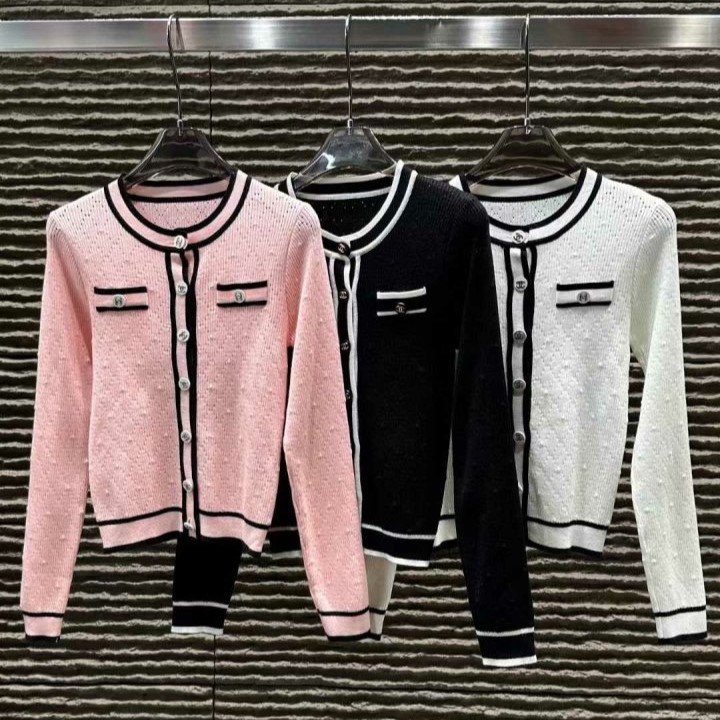 CHANEL 샤넬 크로쉐 니트 가디건