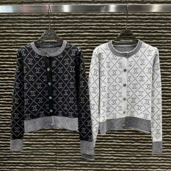 CHANEL 샤넬 CC 자카드 니트 가디건