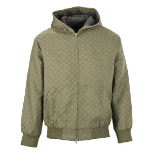 GUCCI 구찌 코튼 립스탑 후드 자켓