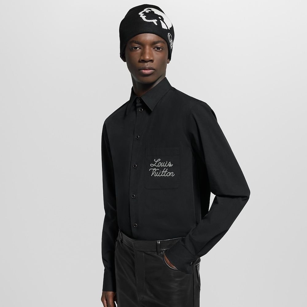 LOUIS VUITTON 루이비통 엠브로이더드 시그니처 셔츠 　