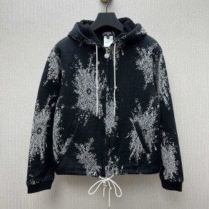 CHANEL 샤넬 플리스 후드 자켓