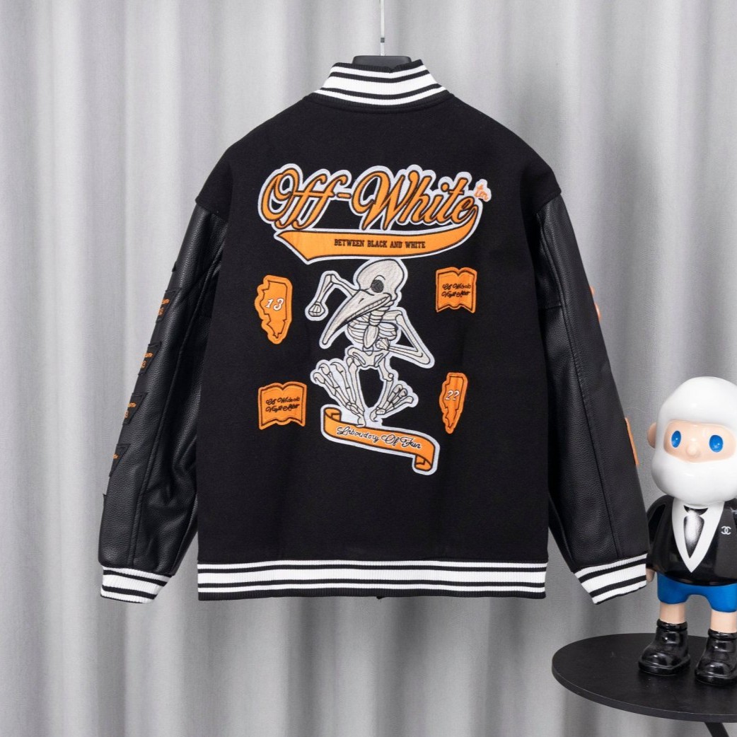 OFF-WHITE 오프화이트 멀티 패치 바시티 자켓 2COLOR