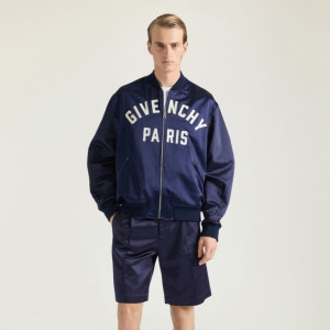 GIVENCHY 지방시 자수 패치 로고 보머 자켓