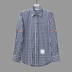 THOM BROWNE 톰브라운 스트라이프 암밴드 깅엄 체크 셔츠