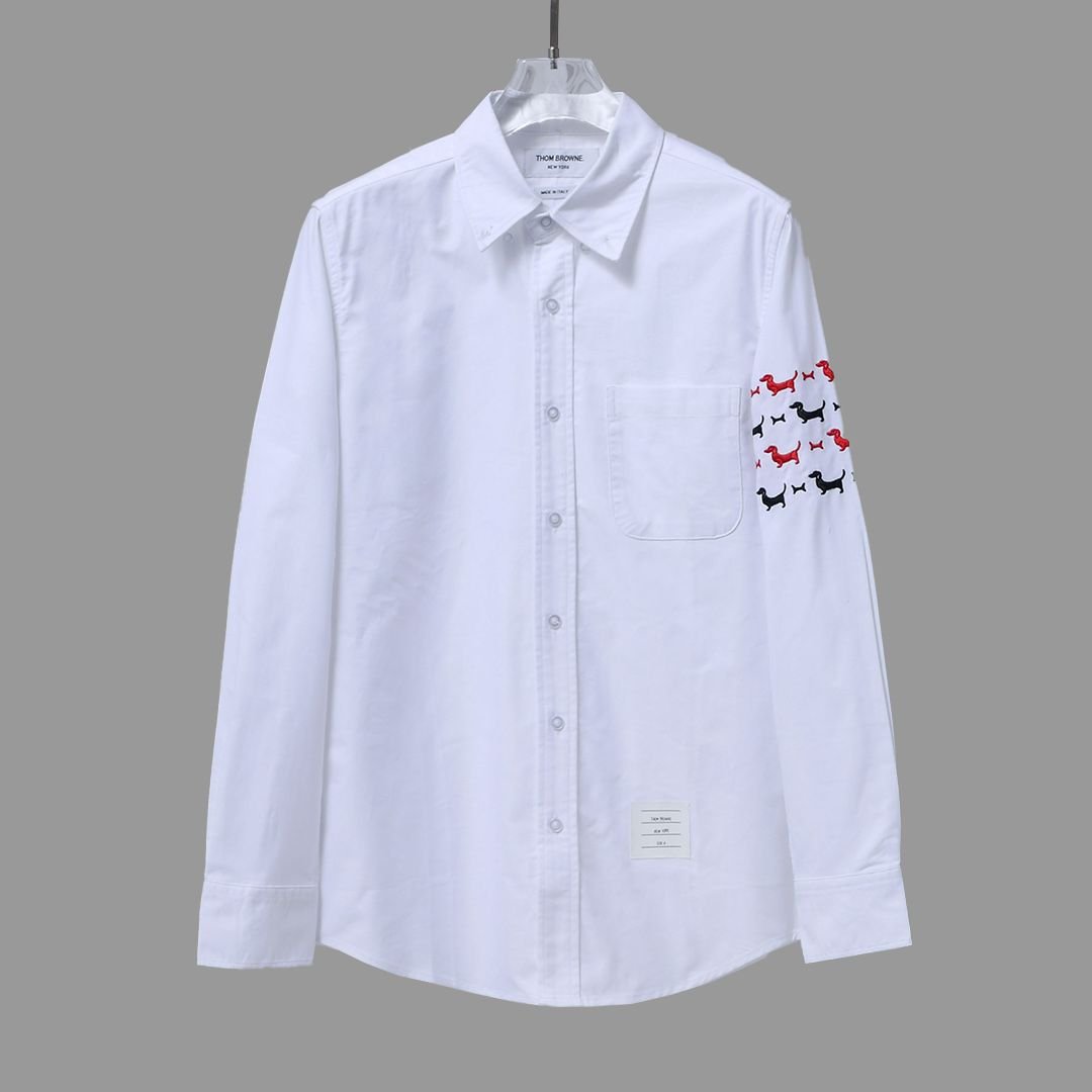 THOM BROWNE 톰브라운  도그 사선완장 셔츠