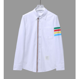 THOM BROWNE 톰브라운 컬러 사선완장 지퍼 셔츠