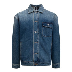 PRADA 프라다 메탈 플레이트 플립 데님 자켓 2COLOR