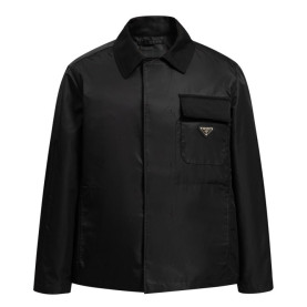 PRADA 프라다 메탈 플레이트 리나일론 코튼 자켓