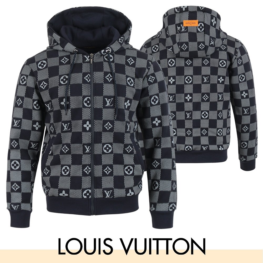 LOUIS VUITTON 루이비통 체스 나염 후드 집업
