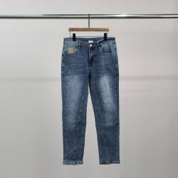 LOEWE 로에베 아나그램 절개 워싱 청바지