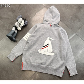 THOM BROWNE 톰브라운 4바 니트 세일러 보트 집업 후드