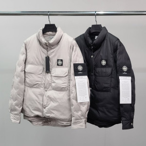 STONE ISLAND 스톤아일랜드 덕다운 와펜 레이어드 패딩 자켓