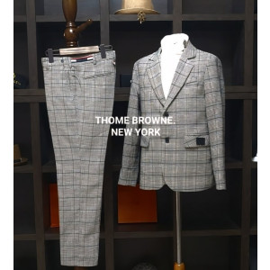 THOM BROWNE 톰브라운 뉴욕 글렌체크 삼선 슈트 셋트