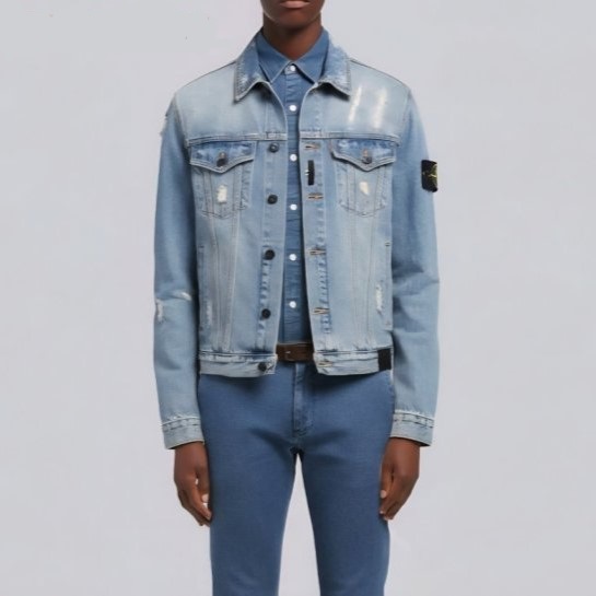 STONE ISLAND 스톤아일랜드 볼리아 스크레치 코쿤 워싱 청자켓