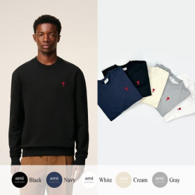 AMI 아미 드 꾀흐 엠브로이더리 맨투맨