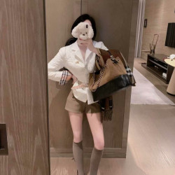 BURBERRY 버버리 체크 벨트 패딩 자켓 3COLOR