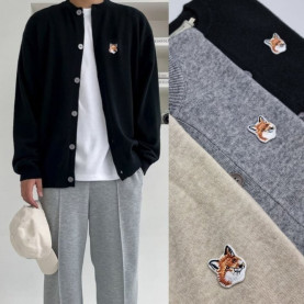 MAISON KITSUNE 메종키츠네 폭스헤드 라운드 니트 가디건