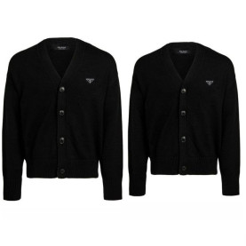 PRADA 프라다 트라이앵글 플레이트 가디건