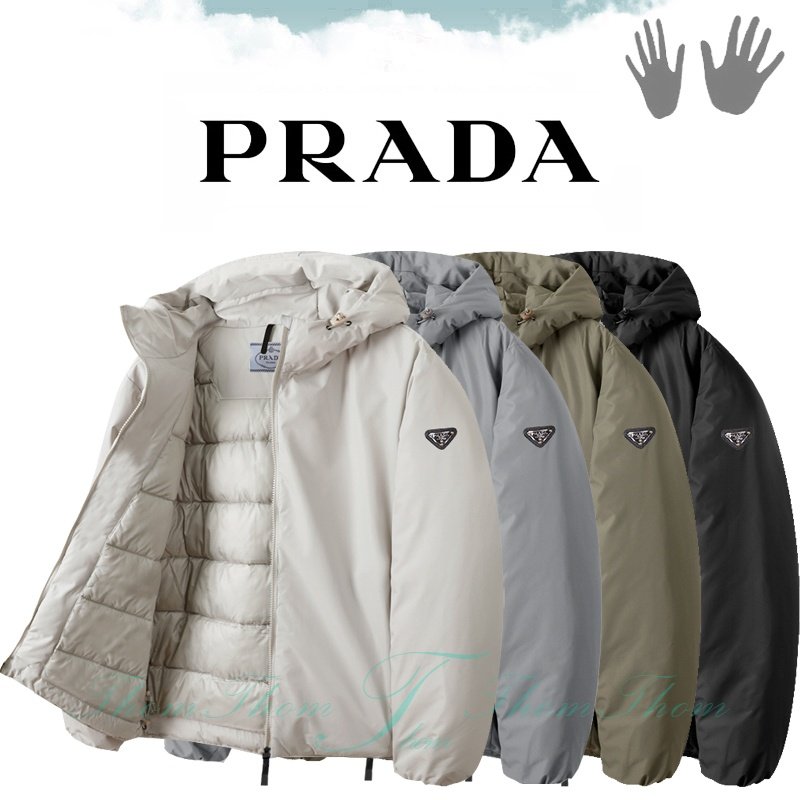 ●1월 판매 3위● PRADA 프라다 인퀼팅 중량 후드 패딩