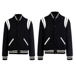 SAINT LAURENT 생로랑 커플 스타디움 울 블루종