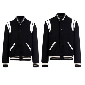 SAINT LAURENT 생로랑 커플 스타디움 울 블루종