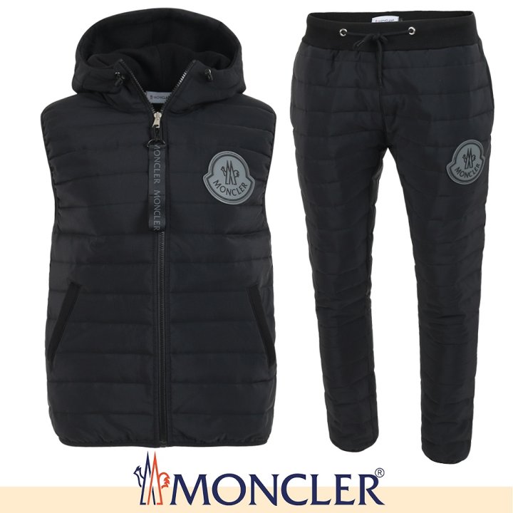 MONCLER 몽클레어 빅로고 패딩 베스트 셋업