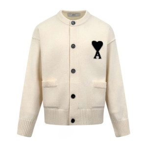 AMI 아미 하트 메리노 울 라운드 가디건 2COLOR