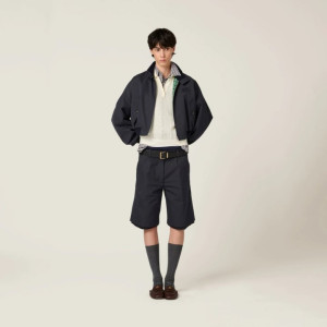 MIUMIU 미우미우 크롭 블루종 자켓