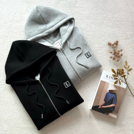 WOOYOUNGMI 우영미 코튼 백로고 후드집업 2COLOR