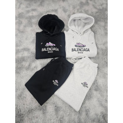 BALENCIAGA 발렌시아가 슈즈 자수 기모 후드&조거 팬츠 세트