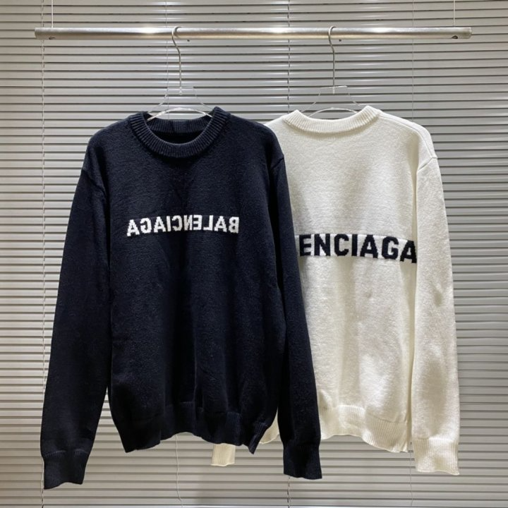 BALENCIAGA 발렌시아가 프론트백 로고 니트