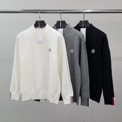 MONCLER 몽클레어 빽삼선 소매라인 반목 니트