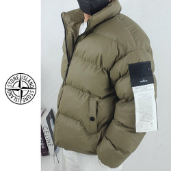 STONE ISLAND 스톤아일랜드 가먼트 레더 패딩 자켓 2COLOR