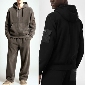 PRADA 프라다 배색포켓 후디 셋업