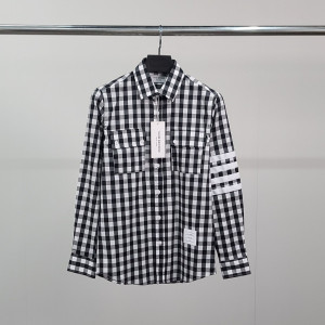 THOM BROWNE 톰브라운 사선완장 건클럽 체크 셔츠