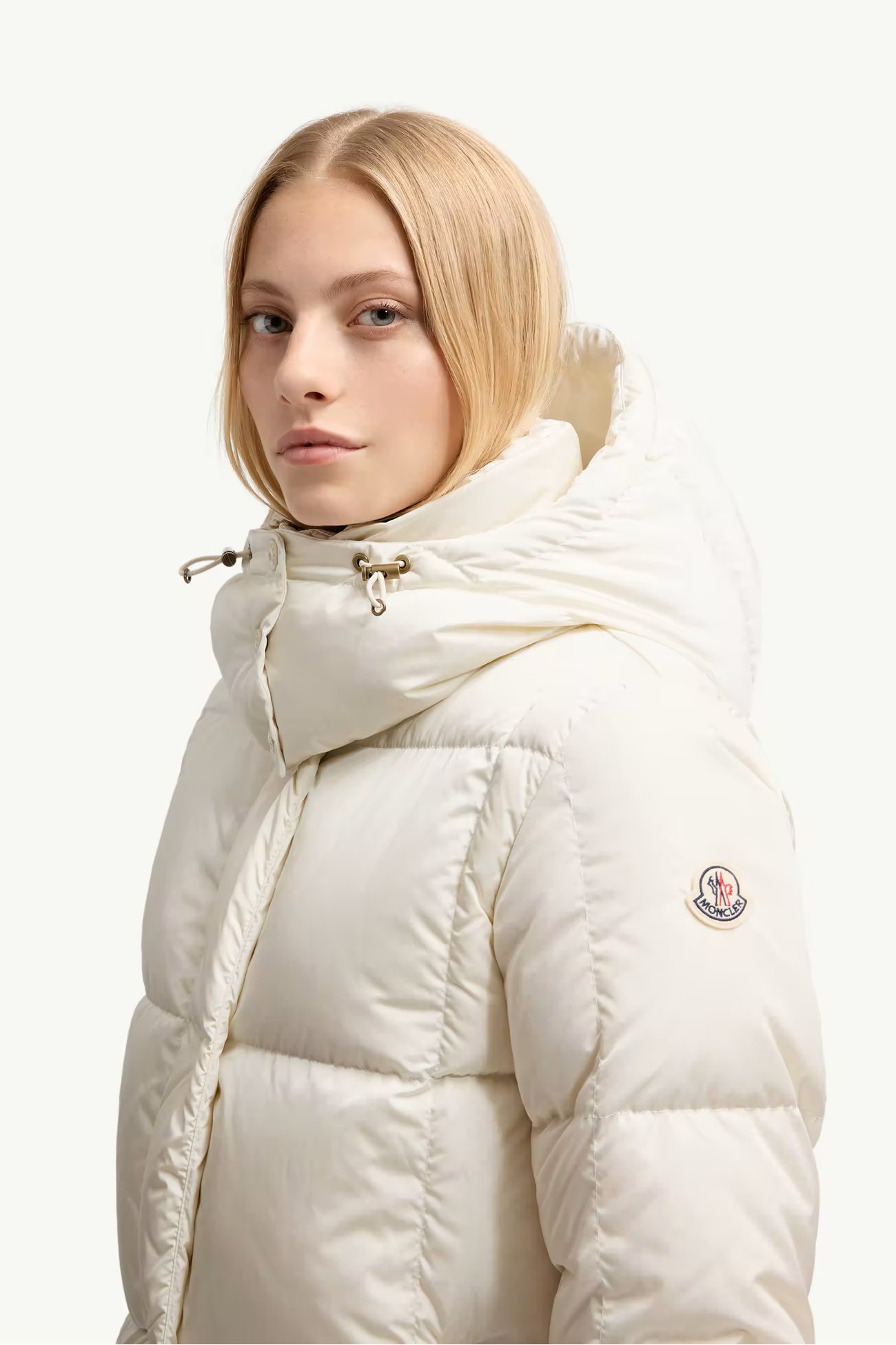 MONCLER 몽클레어 Litte 스퀘어 퀼팅 후드 롱 다운 자켓 2COLOR