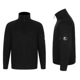 C.P COMPANY C.P컴퍼니 반집업 니트 스웨터 렌즈와펜 램스울 스트라이프 2COLOR