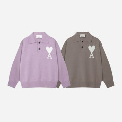 AMI 아미 8189 빅 하트 폴로 스웨터