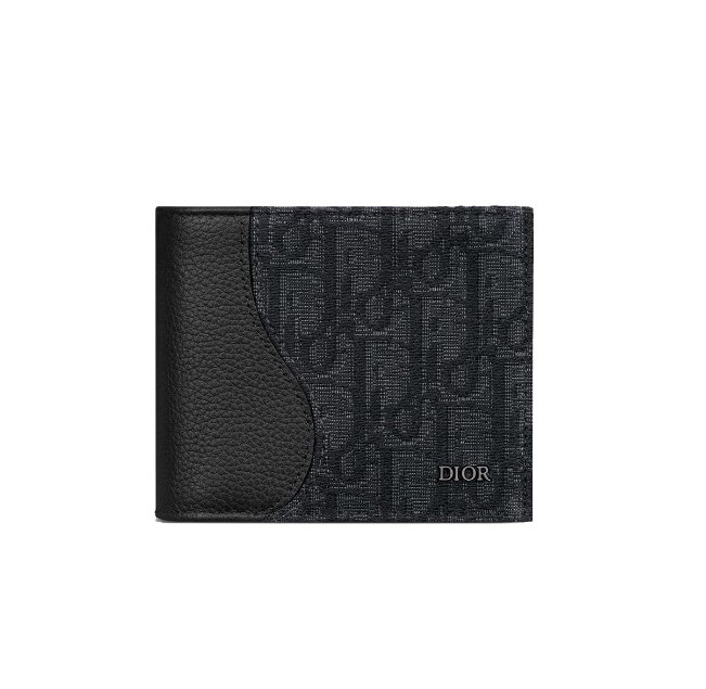 ●디올 오블리크 자카드 새들 컴팩트 반지갑●