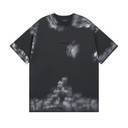 BALENCIAGA 발렌시아가 3223 핸드페인팅 로고 구제 워싱 반팔