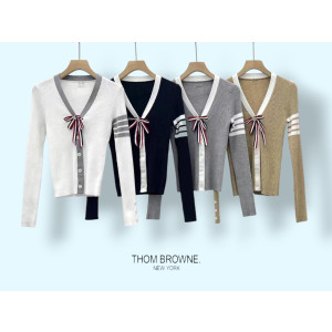 THOM BROWNE 톰브라운 브로치 가디건
