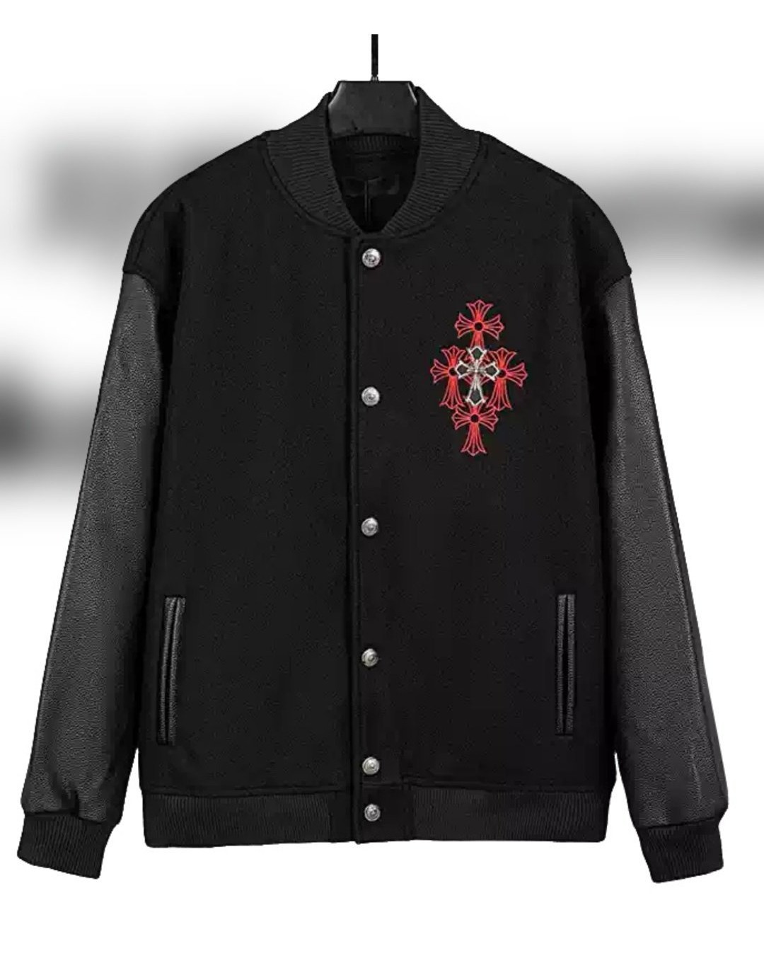 CHROME HEARTS 크롬하츠 레더 바시티 자켓