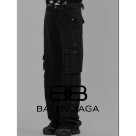 BALENCIAGA 발렌시아가 데님 와이드 클립 카고 팬츠