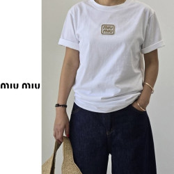 MIUMIU 미우미우 금사패치 반팔티 3COLOR