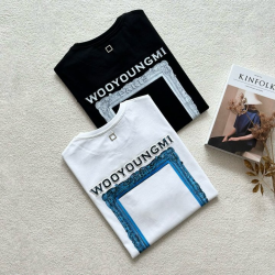 WOOYOUNGMI 우영미 프레임 백로고 반팔