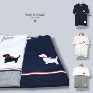 THOM BROWNE 톰브라운 훈트 삼선 반팔티