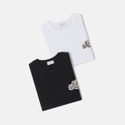 MONCLER 몽클레어 더블 로고 패치 반팔