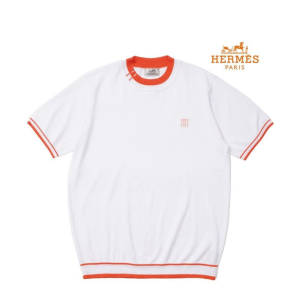 HERMES 에르메스 배색 니트 반팔 2COLOR